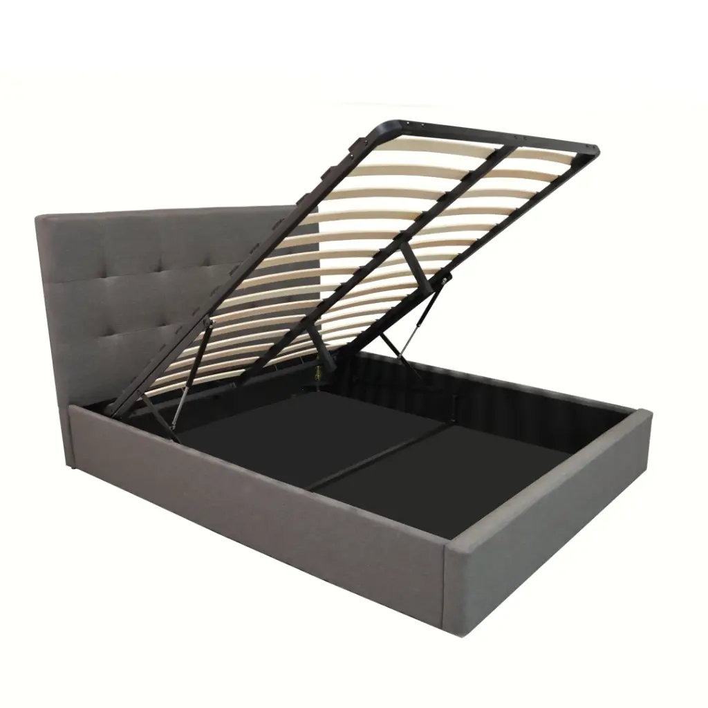 2 PERSOONS BED - CAÏRO OTTOMAN GRIJS 140 X 200 CM - UKFR