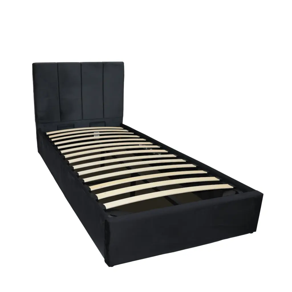 1-PERSOONS BED - DUBAI OTTOMAN GRIS 90 X 200 CM- UKFR