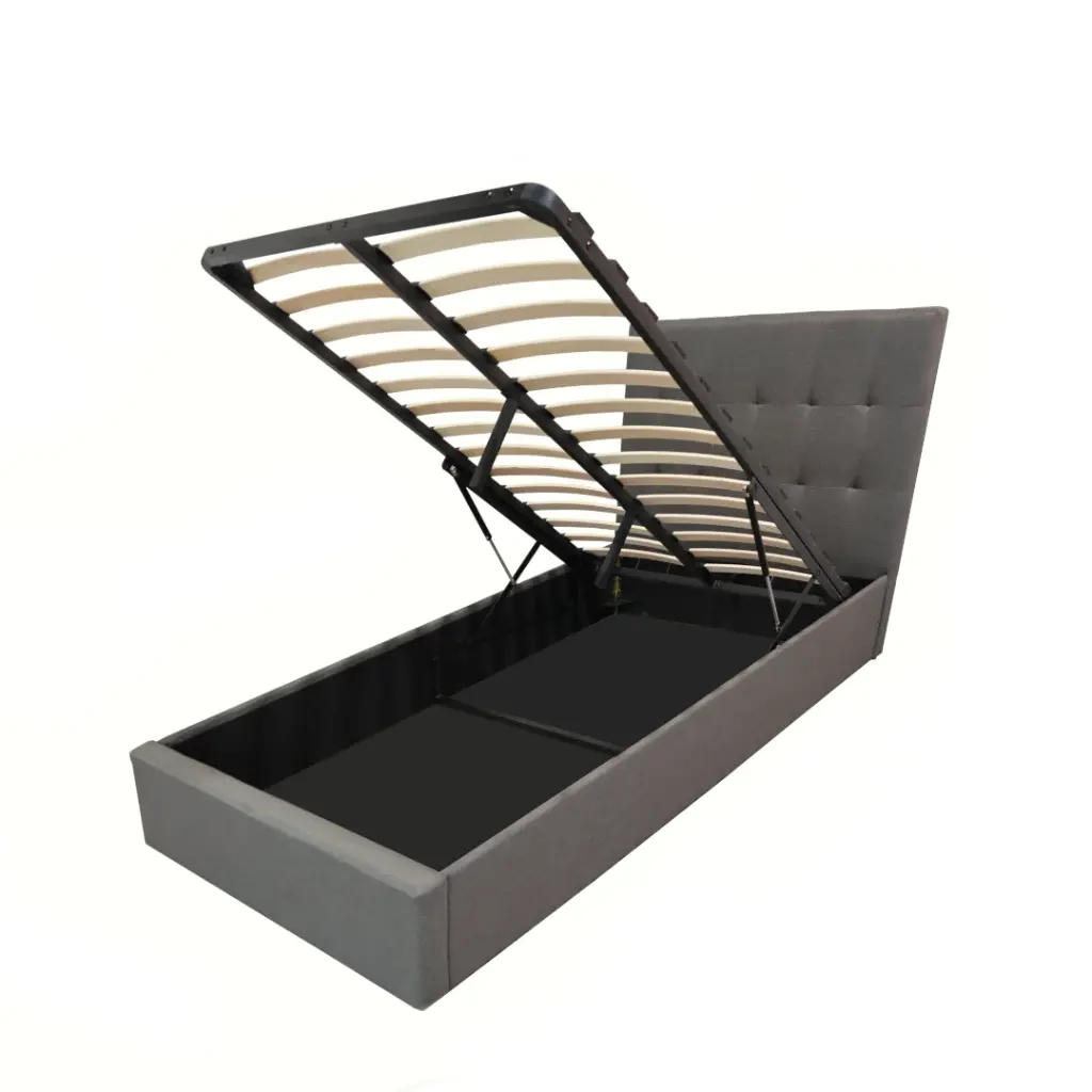 1-PERSOONS BED - CAÏRO OTTOMAN GRIJS 90 X 200 CM- UKFR 