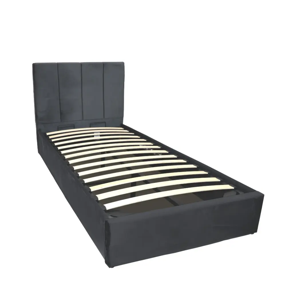 1-PERSOONS BED KS. - DUBAI OTTOMAN GRIJS 120 X 200 CM- UKFR