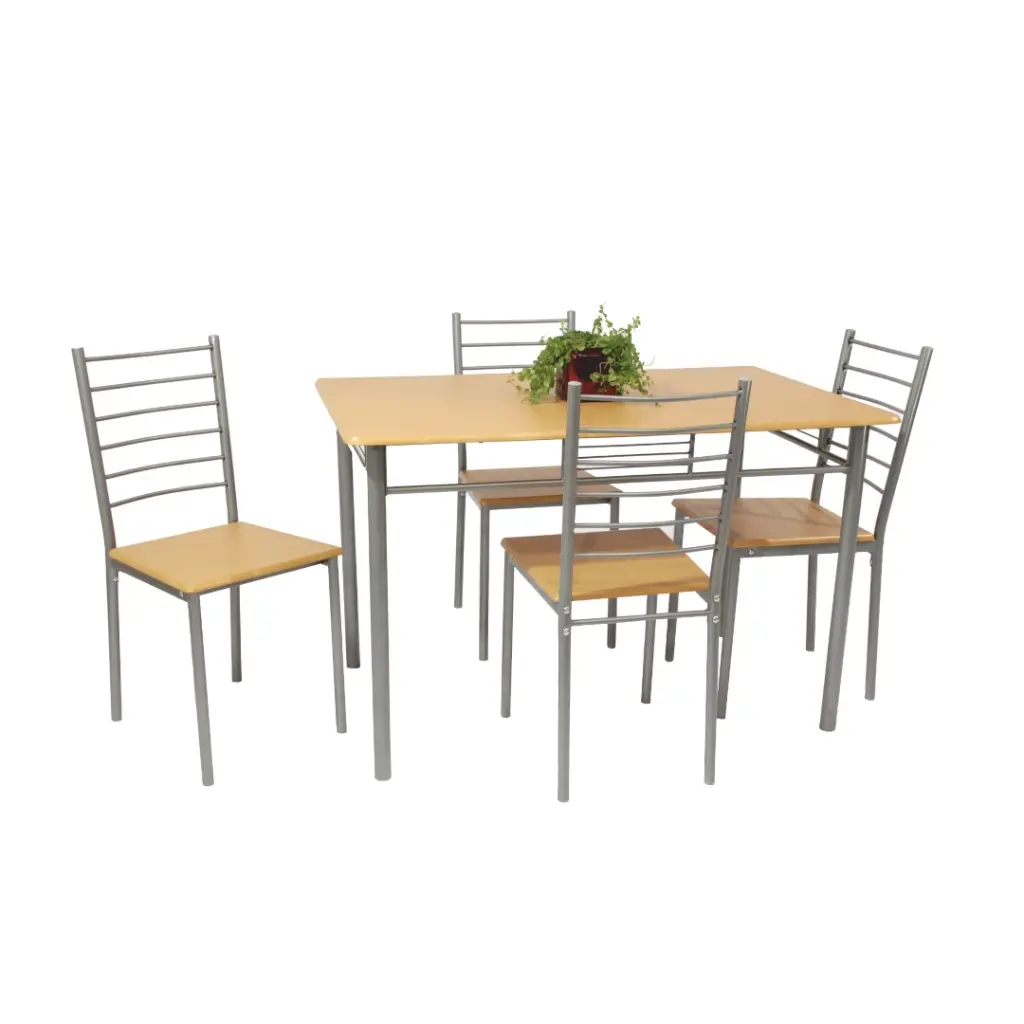SET ANKARA - TAFEL + 4 STOELEN - NAT