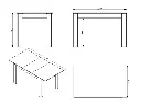 NORWAY - OXFORD  TAFEL  120 X 80 X 76 CM