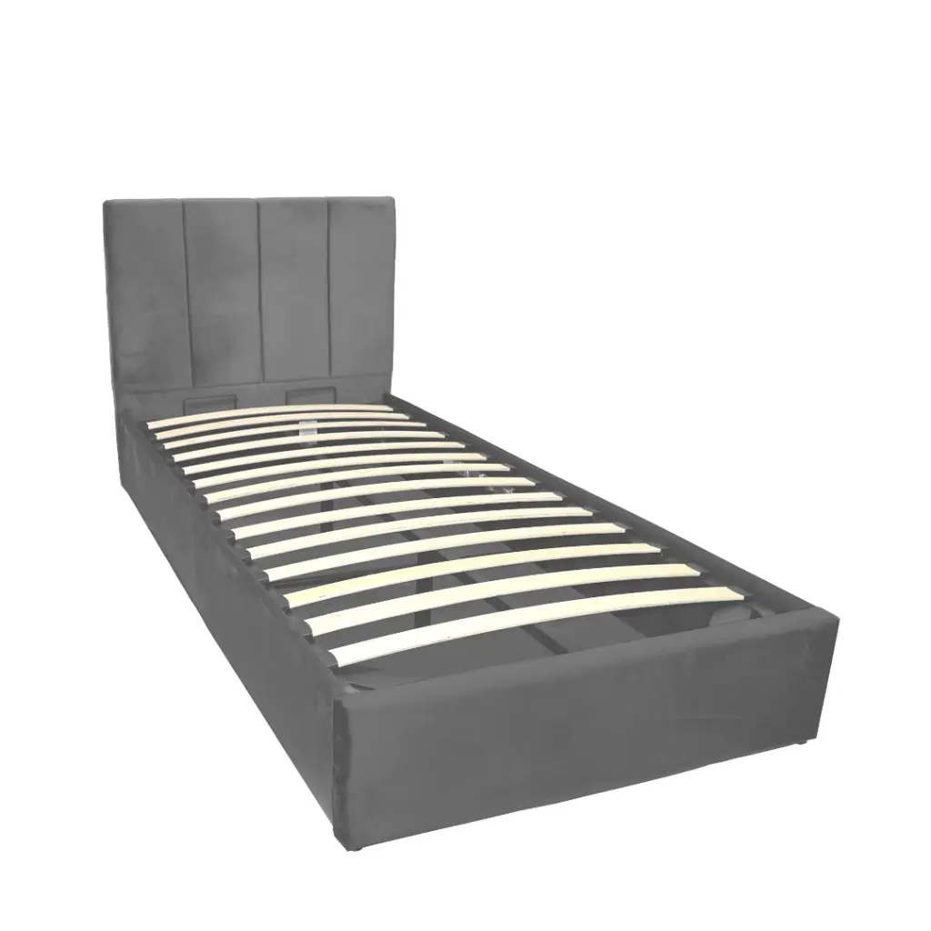 1-PERSOONS BED KS. - DUBAI OTTOMAN GRIJS 120 X 200 CM- UKFR