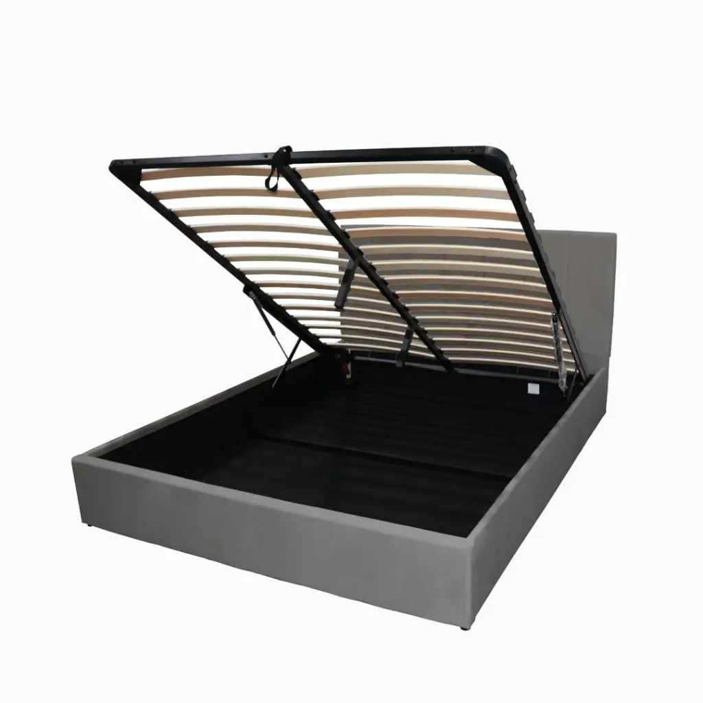 DUBAI 2-PERSOONS BED KS. - OTTOMAN 140 X 200 CM- UKFR - LICHTGRIJS 