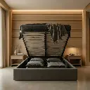 CAÏRO 2 PERSOONS BED - OTTOMAN 160 X 200 CM - UKFR - GRIJS 