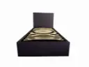 QINA 1 PERSOONS BED - OTTOMAN 90 X 200 CM - CAFR - ZWART 