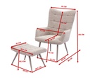CHARLY ZETEL + VOETBANK - 1 STUK/1 KARTON - SAND