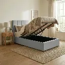 DUBAI 1-PERSOONS BED KS. - OTTOMAN 120 X 200 CM- UKFR - LICHTGRIJS  