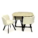 BORDEAUX - TAFEL 100 X 100 X 75 CM + 4 STOELEN