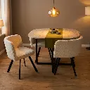 BORDEAUX - TAFEL 100 X 100 X 75 CM + 4 STOELEN
