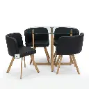 CARNAC - TAFEL 100 X 100 X 75 CM + 4 STOELEN