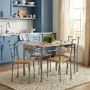 ANKARA - TABLE + 4 CHAISES - NAT