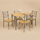 SET ANKARA - TABLE + 4 CHAISES - NAT