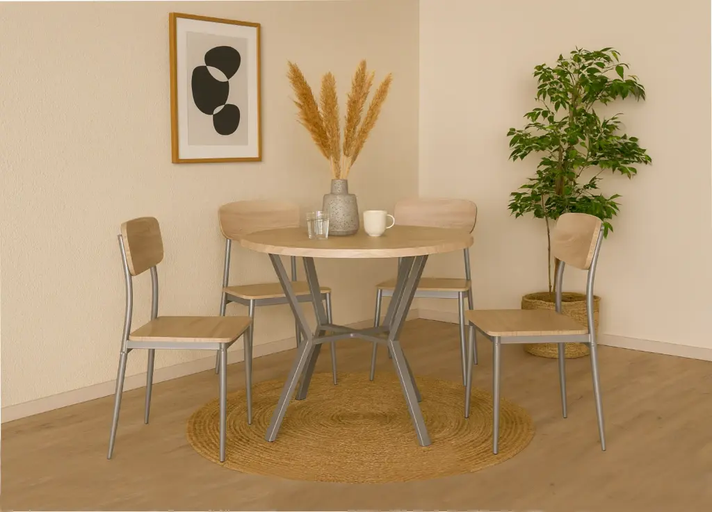 ROUBAIX - TABLE + 4 CHAISES