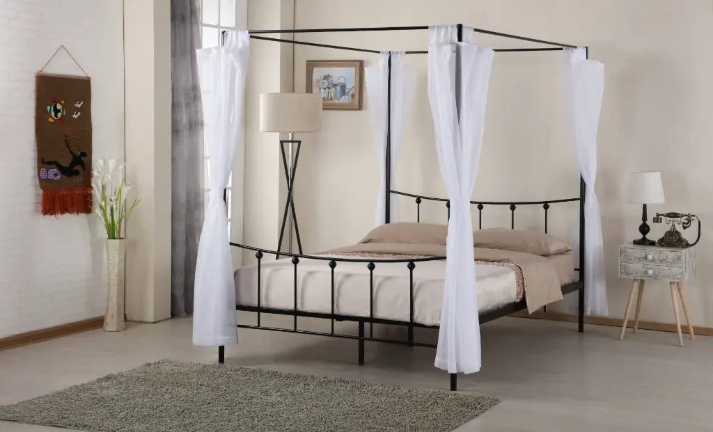 AMORE 2 PERSOONS HEMELBED - 140/200 CM - ZWART