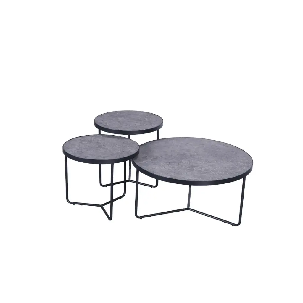 SET DE TABLE DE SALON 3 PIECES RONDA
