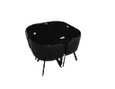 CANNES - TAFEL 100 X 100 X 75 CM + 4 STOELEN