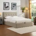 CAÏRO DOUBLE BED - OTTOMAN 140 X 200 CM - UKFR - BEIGE