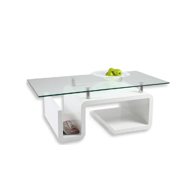 LUZERN TABLE DE SALON DIM. 110 X 60 CM - BLANC