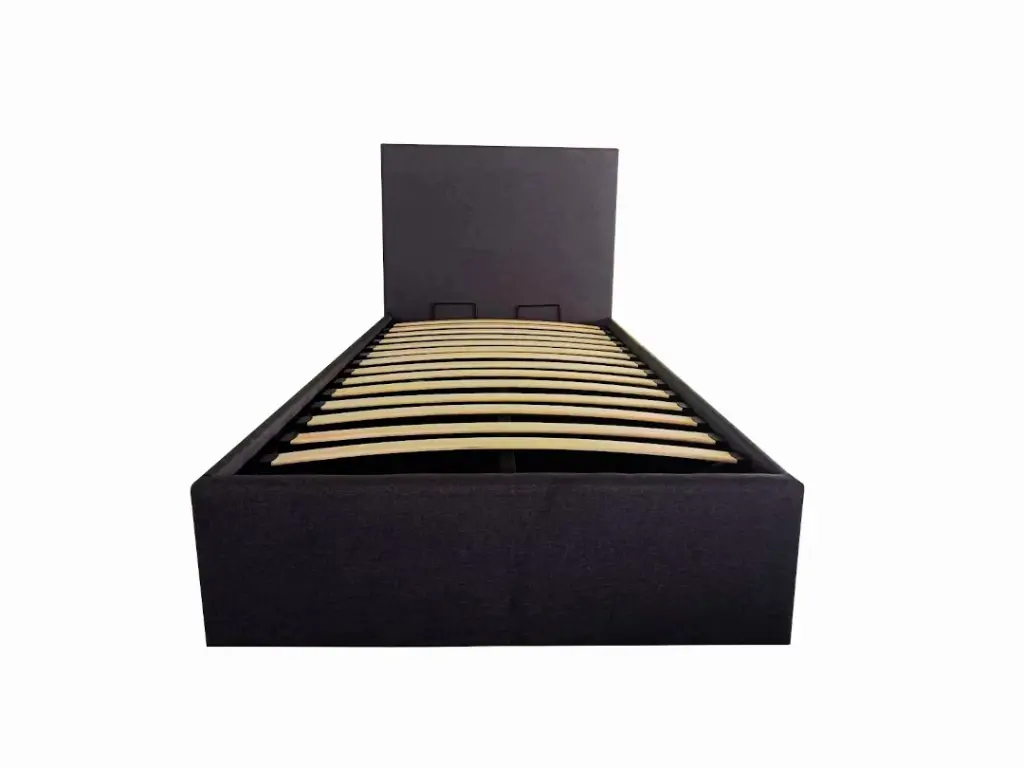 QINA 1 PERSOONS BED - OTTOMAN 90 X 200 CM - CAFR - ZWART 