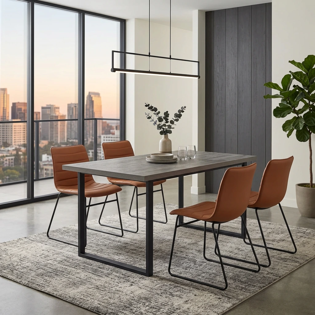HAROLD TABLE  - 160 X 90 X 75 CM - GRIS FONCE
