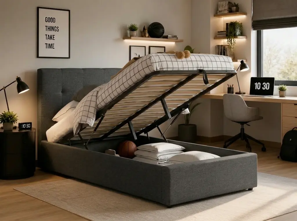 CAÏRO LIT 1 PERSONNE - OTTOMAN 90 X 200 CM - UKFR - GRIS 