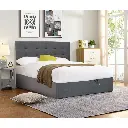 CAÏRO 2 PERSOONS BED - OTTOMAN 140 X 200 CM - UKFR - GRIS 