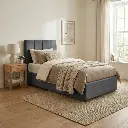DUBAI 1-PERSOONS BED KS. - OTTOMAN 120 X 200 CM- UKFR - GRIJS 