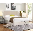 DUBAI LIT 2 PERSONNES  KS. - OTTOMAN 140 X 200 CM- UKFR - BEIGE 