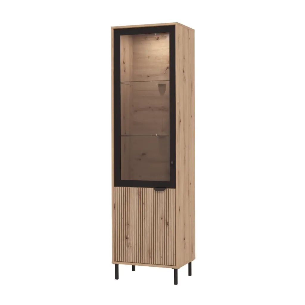 OXFORD VITRINE 1D  54.5 X 40 X 195 CM