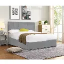 DUBAI 2-PERSOONS BED KS. - OTTOMAN 160 X 200 CM- UKFR - LICHTGRIJS 