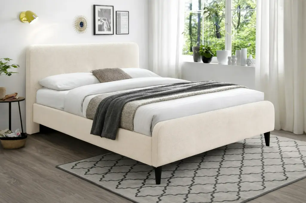 VIKA  DOUBLE BED - 140 X 200 CM BEIGE
