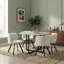 BORDEAUX - TAFEL 100 X 100 X 75 CM + 4 STOELEN