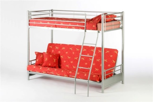 [LY5-TWFUT/190] LYNUS BUNK BED 90/190 + CLIC CLAC - GREY