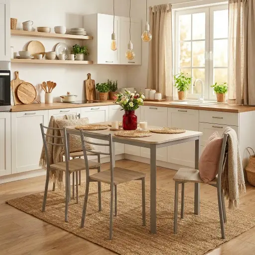 [827/4] ATHENE - TAFEL + 4 STOELEN