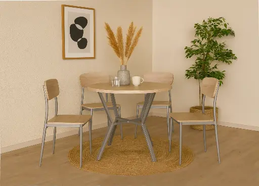 [831/4] ROUBAIX - TABLE + 4 CHAISES