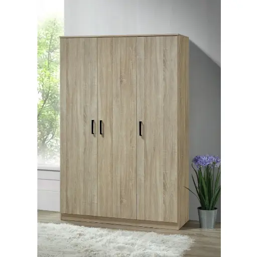 [TR-WR3D] BERGAMA WARDROBE - 120 X 42 X 184 CM 3-DOORS