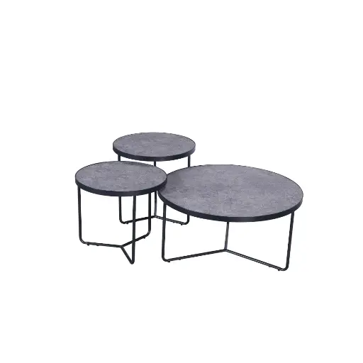 [BNF-315] RONDA SALONTAFEL SET 3 STUKS 