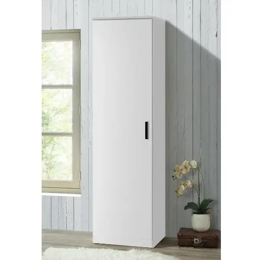 [TR-WR1D-52D WH] OPBERGER DAKAR - 50  X 52 X 184 CM 1-DEUR
