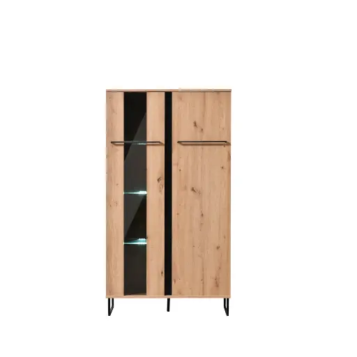 [NW-2KVS1] NORWAY SHOWCASE 84,5 X 35 X 153,5 CM