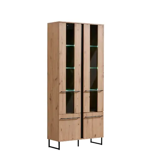 [NW-2KVS2] NORWAY SHOWCASE 84,5 X 35 X 193,5 CM