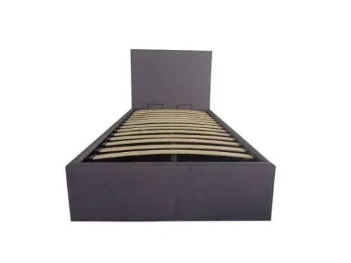 [QI-900 GR] QINA  SINGLE BED - OTTOMAN 90 X 200 CM - CAFR - GREY  