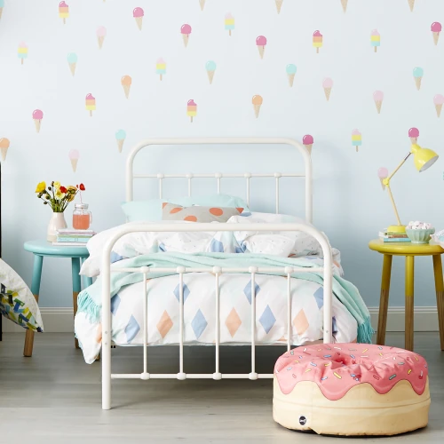 [MC-900 W] 1 PERSOONS BED - MICHELLE W 90 X 200 CM - WIT