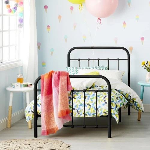 [MC -900 ZW] MICHELLE SINGLE BED - BLACK