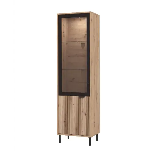 [OX-1KVS1] OXFORD VITRINE 1D  54.5 X 40 X 195 CM